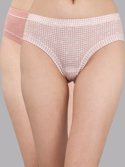 SOIE - Womens Mid Rise Stretch Cotton Seamless Full Coverage Panty Multi-Color (Pack of 2)