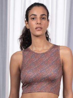 SOIE - Womens Quick Dry Printed Athleisure Sports Bra Multi-Color