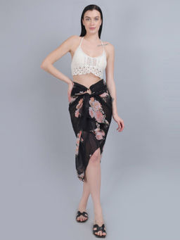 Mod & Shy - Women Printed Wrap-Around Sarong Black