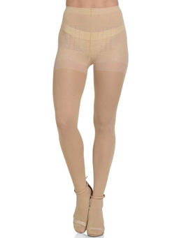 Mod & Shy - Semi-Sheer Thigh-High Pantyhose Stockings Beige