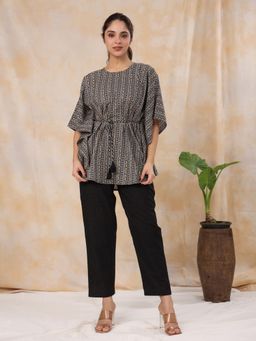 SAY - Printed Pure Cotton Night Suit Black (Set of 3)