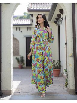 SAY - Printed Pure Cotton Night Suit Green (Set of 2)