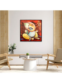 HomeTown - Devotion Synthetic Painting In Red