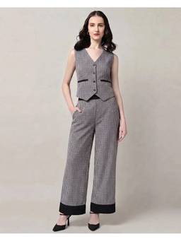 Sands of India - Women’s Black Gingham Reversile Co-ord