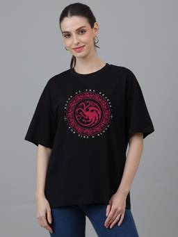 Free Authority - Black Official House of the Dragon Women's Oversized T-Shirt