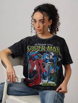 Free Authority - Black Official Marvel Spider-Man Brand New Day Oversized T-Shirt