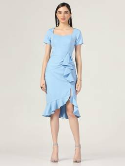 Beatnik - Bodycon Light Blue Womens Dress