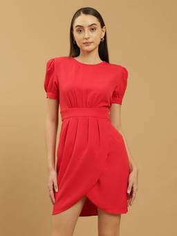 Beatnik - Wrap Red Womens Dress