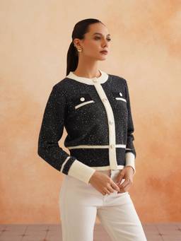 Beatnik - Women Grey Printed Cardigans