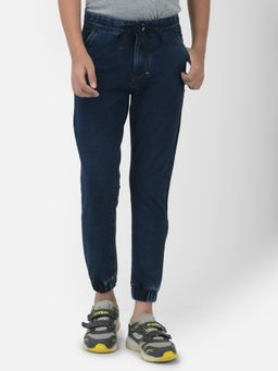 CRIMSOUNE CLUB - Boy Navy Blue Solid Joggers