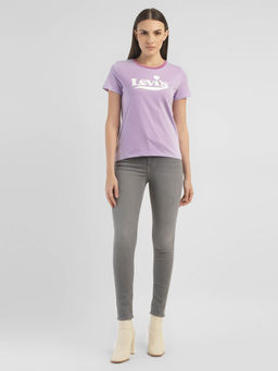 Levi's - Brand Logo Printed Pure Cotton T-Shirt-Lavender