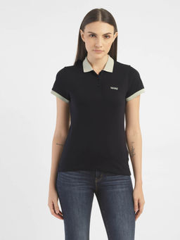 Levi's - Polo Collar Pure Cotton T-Shirt-Black