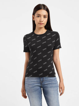 Levi's - Women Round Neck Brand Logo Printed T-Shirt