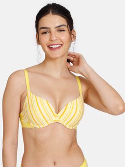 Zivame - Woodstock Mood Push-Up Wired Medium Coverage Bra - Maize