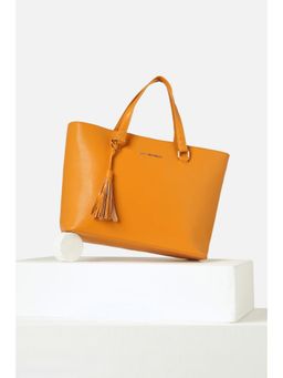 Van Heusen - Womens Yellow Solid Casual Tote Bag