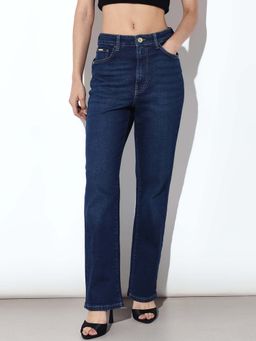 ONLY - Blue High Waisted Straight Jeans