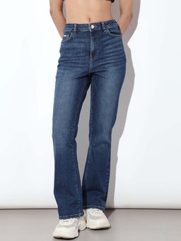 ONLY - Blue High Waisted Straight Jeans