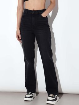 ONLY - Black High Waisted Straight Jeans