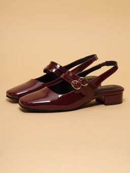 ERIDANI - Women Cianna Cherry Slingback Closed Toe Sandal Heels