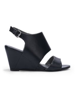 WOODS - Black Wedge Heel For Women