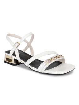 WOODS - White Strappy Sandal Heels For Women
