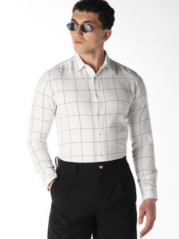 Jack & Jones - White Checks Cotton Shirt