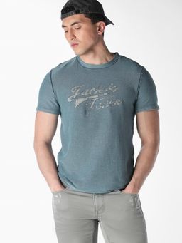 Jack & Jones - Acid Wash Printed Boxy Fit T-Shirt