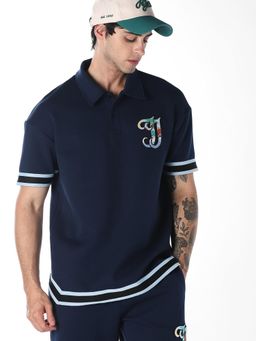 Jack & Jones - Embroidered Logo Oversized Fit Polo T-Shirt