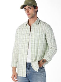 Jack & Jones - Green Checks Cotton Shirt