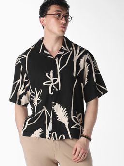 Jack & Jones - Black Linen Blend Oversized Shirt