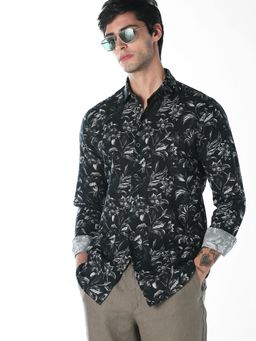 Jack & Jones - Black Floral Printed Shirt