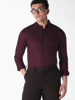 Jack & Jones - Wine Cotton Shirt