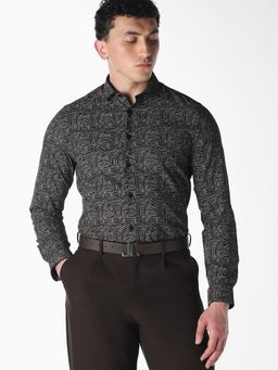 Jack & Jones - Black Printed Dobby Shirt