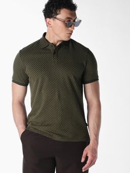 Jack & Jones - Mens Regular Fit Green Polo T-Shirt