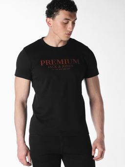 Jack & Jones - Mens Regular Fit Black T-Shirt