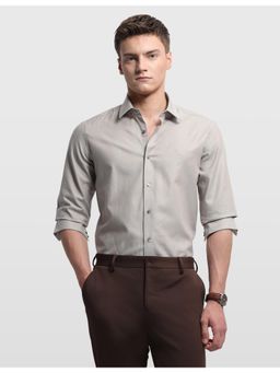 Arrow Newyork - Mens Beige Manhattan Slim Fit Dobby Shirt