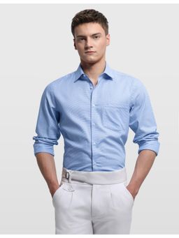 Arrow - Mens Blue Textured Liberty Cla Ss Ic Fit Originals Shirt