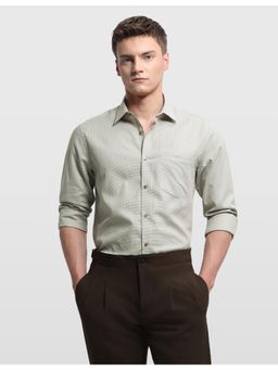 Arrow - Mens Brown Textured Liberty Cla Ss Ic Fit Originals Shirt
