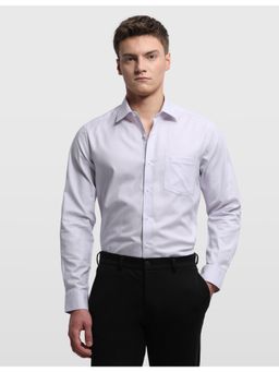 Arrow - Mens Purple Textured Manhattan Slim Fit Originals Shirt