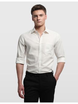 Arrow - Mens White Textured Manhattan Slim Fit Originals Shirt