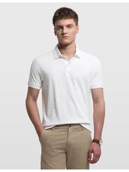 Arrow - Mens Textured Geometric Regular Fit Polo T-Shirt