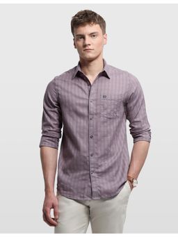 Arrow Sports - Mens Purple Chelsea Slim Fit Aquarelle Drift Shirt
