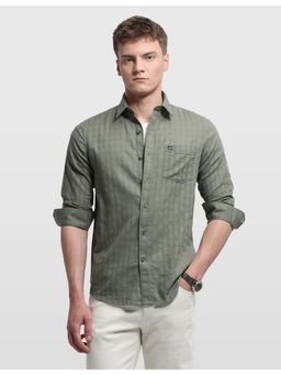 Arrow Sports - Mens Green Chelsea Slim Fit Aquarelle Drift Shirt