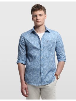 Arrow Sports - Mens Blue Chelsea Slim Fit Sage and Sun Shirt