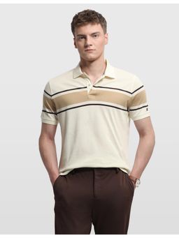 Arrow Sports - Mens Horizontal Stripes Regular Fit Polo T-Shirt