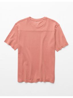 American Eagle - Peach Ae Short Sleeve Pique T-Shirt