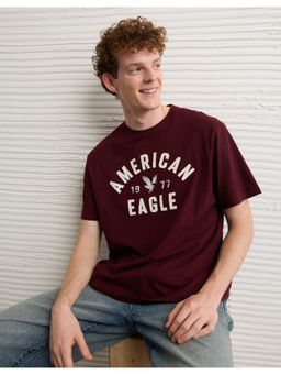 American Eagle - Maroon Ae Graphic T-Shirt