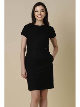 Allen Solly - Women Black Solid Formal Dress