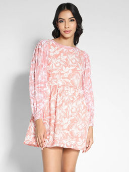 American Eagle - Women Pink Long-Sleeve Mini Dress