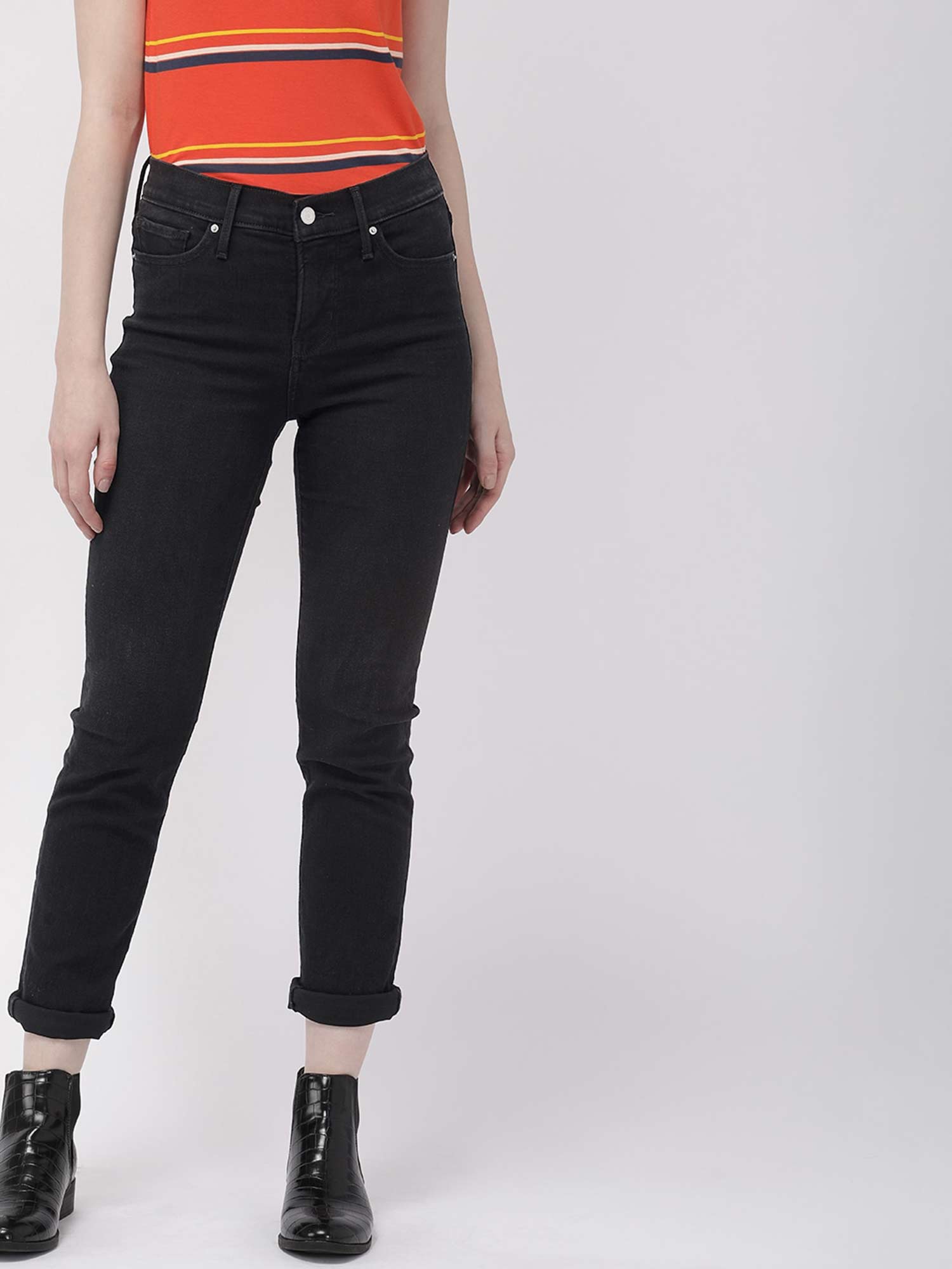 Women Black 312 Slim Fit Jeans 